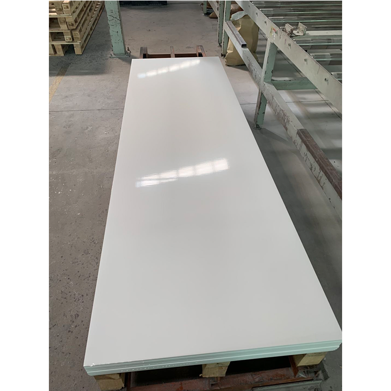 Staron Resin Solid Surface Factory الحجم الشعبي 3680 * 760 * 12mm الرخام الاصطناعي الأبيض