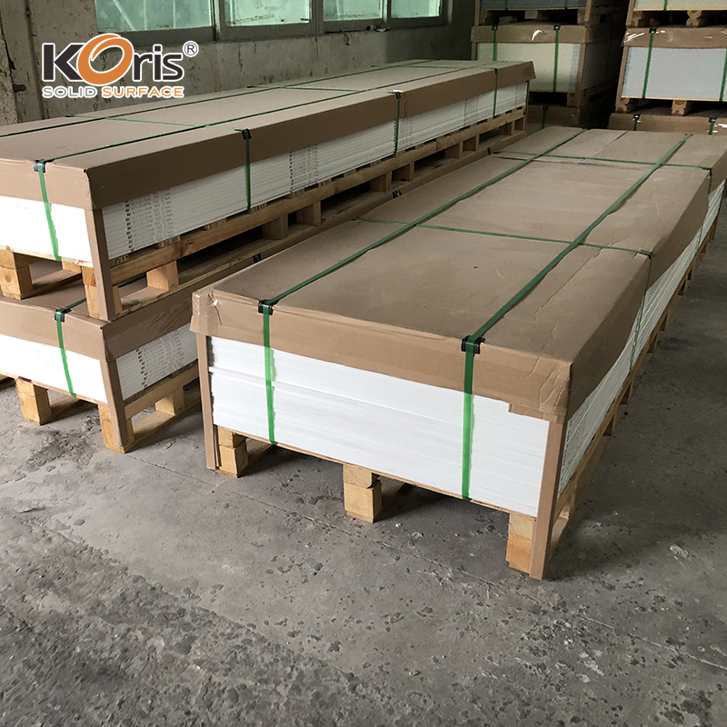الصين مصنع سطح صلب سطح صلب أكريليك ستون بولي رخام لوح