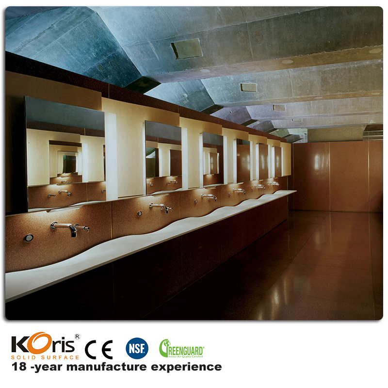 لوح كبير ذو سطح صلب من الأكريليك ، ألواح حجرية معدلة أسطح صلبة معدلة