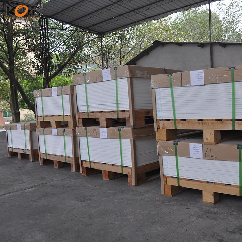 ورقة سطح صلبة حمراء صفراء معدلة سطح أكريليك صلب