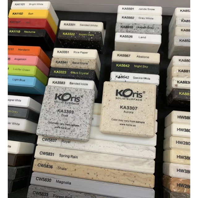 صفائح الحجر الاصطناعي سطح صلب سطح طاولة الفن سمك السطح الصلب