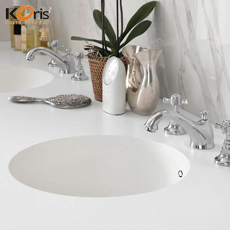 مادة الموضة الحجر الاصطناعي سطح الاكريليك الصلبة للغرور الحمام